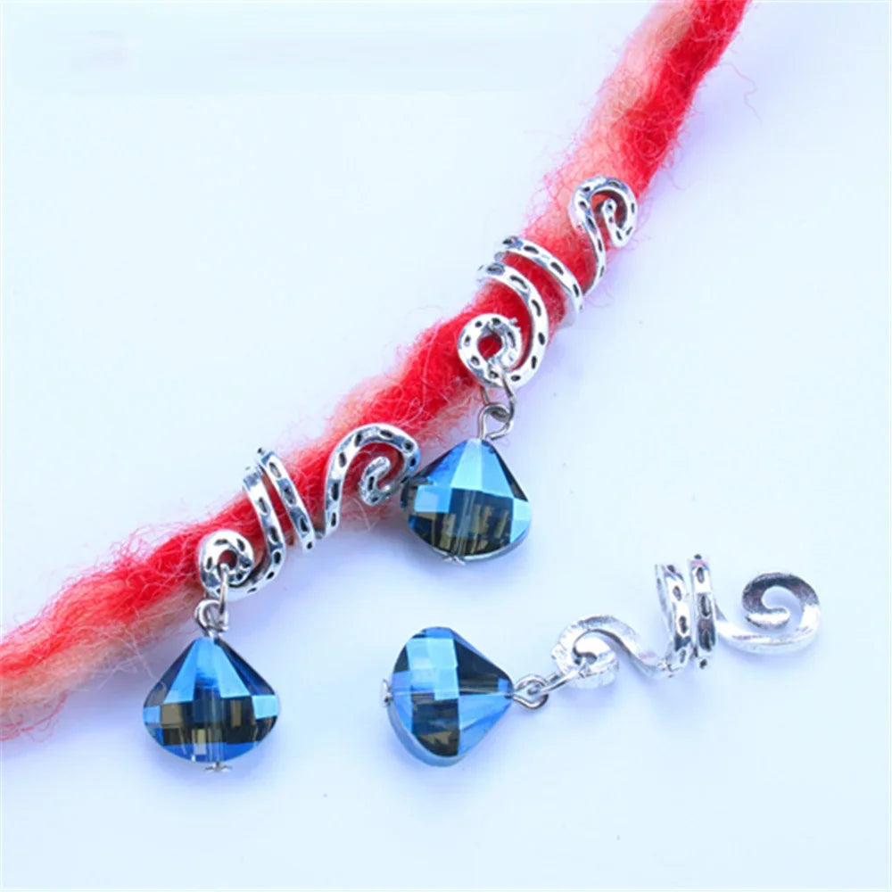 5pcs Hollow Flower Hair Cuffs – Dreadlock Braid Rings & Tubes Hair Braid Cuffs PLUSH 5pcs LQ716-25