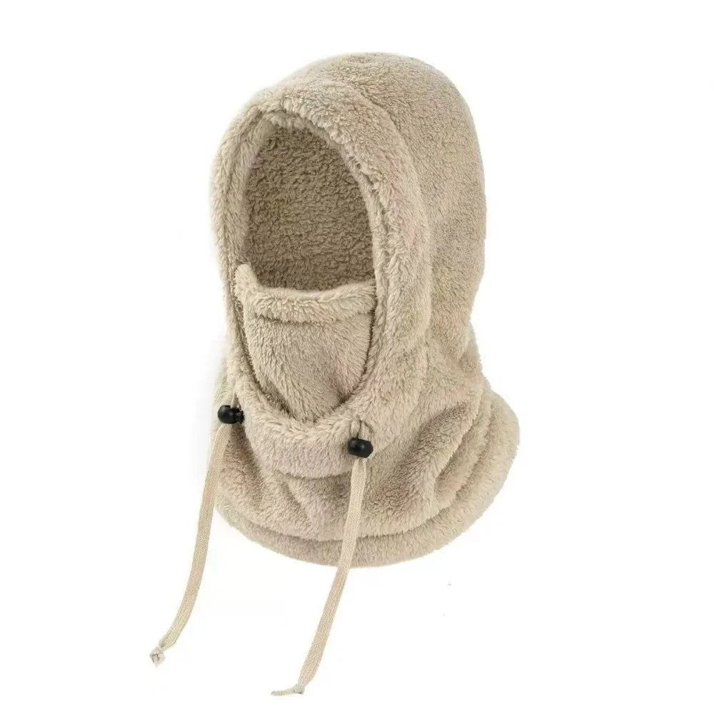 Women's Knit Balaclava Ski Mask – Windproof Winter Hood Cap Balaclava Winter Hat PLUSH Khaki