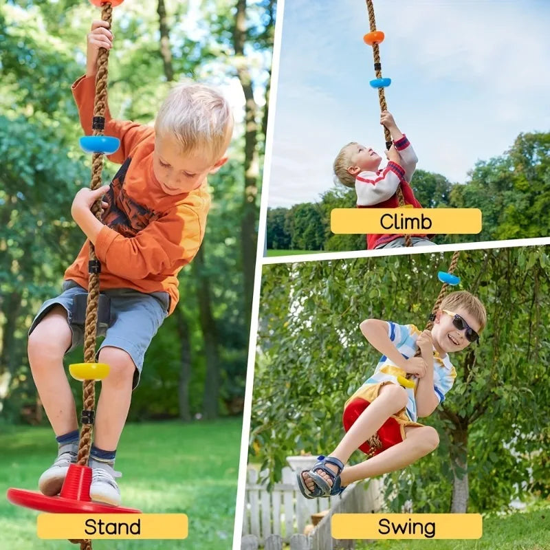 Outdoor Circular Climbing Rope Swing – Kids Tree Swing Toy Kids Rope Swing PLUSH