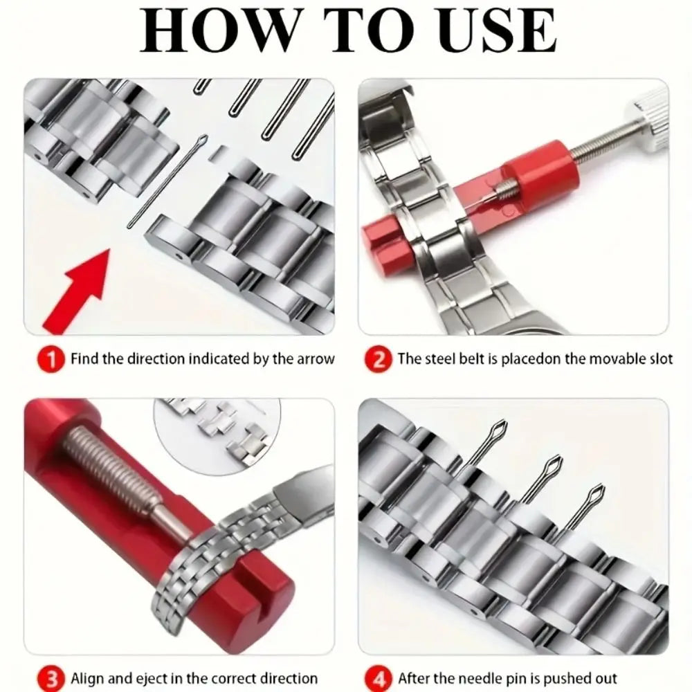 Watch Band Link Pin Tool – Stainless Steel Adjuster Watch Repair Tool PLUSH