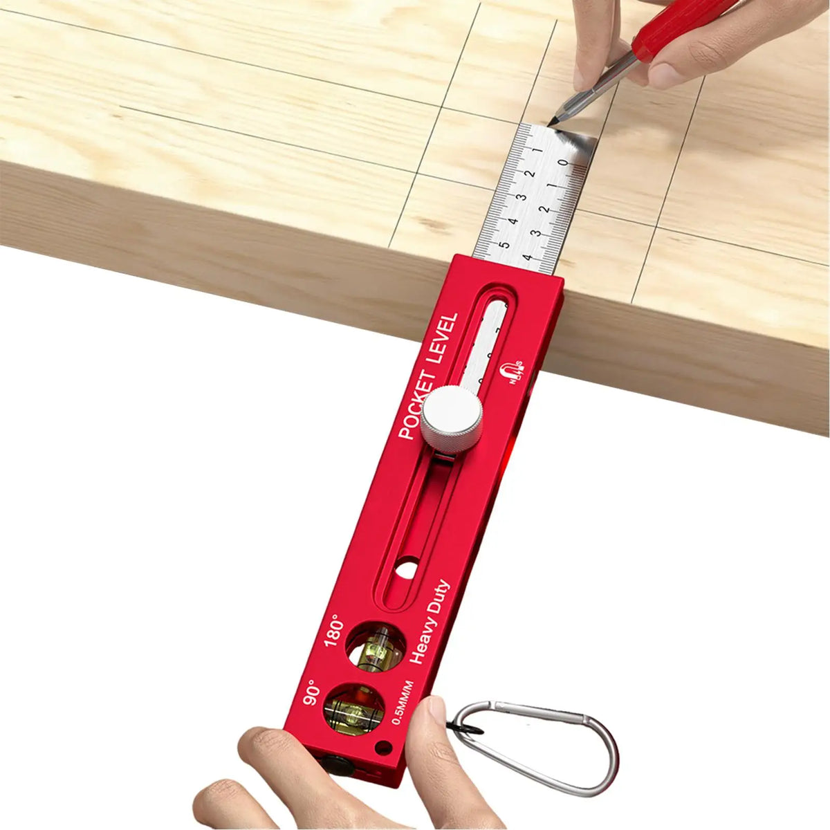 Aluminum Precision Woodworking Ruler – Inch & Metric T-Track Slide Woodworking Measuring Ruler PLUSH
