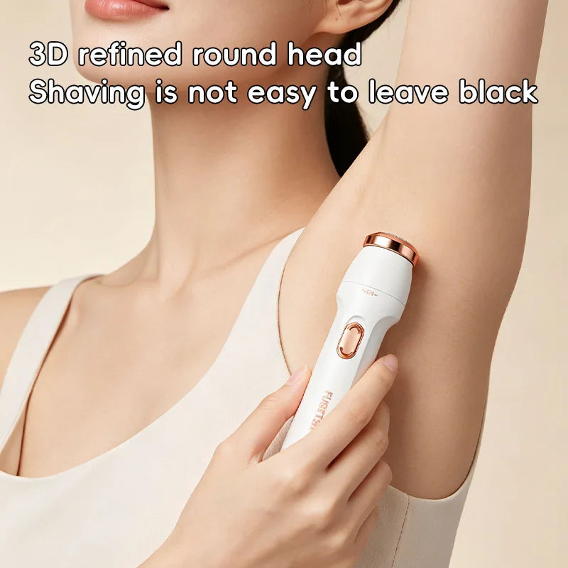 USB Rechargeable Women's Hair Remover – Underarm, Brow & Nose Hair Removal Trimmer PLUSH