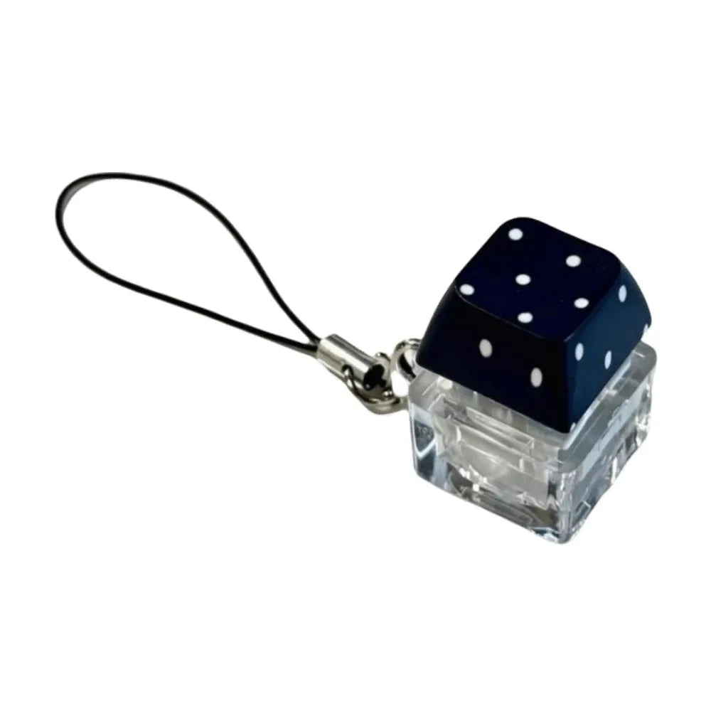 Fidget Button Clicker Pendant – Cute Star & Polka Dot Print Fidget Clicker Toy PLUSH Black Polka Dot