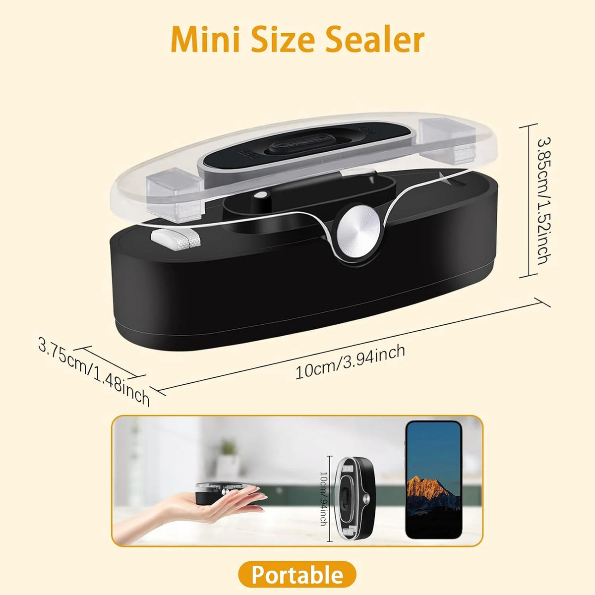 Rechargeable 2-in-1 Mini Bag Sealer & Cutter – Handheld Bag Sealing Machine PLUSH