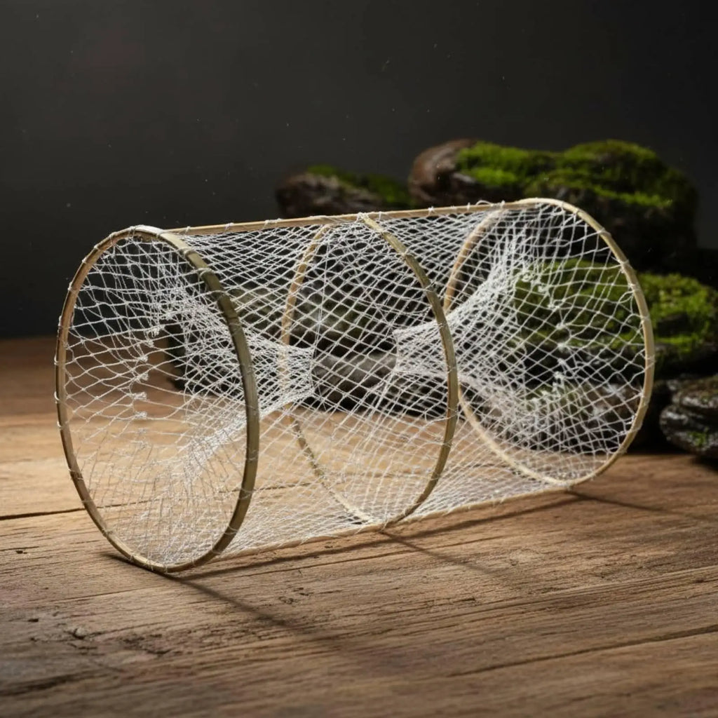 Foldable Fishing Basket Trap – Funnel Entry for Carp & Catfish Fishing Trap PLUSH 4strPlasticWht