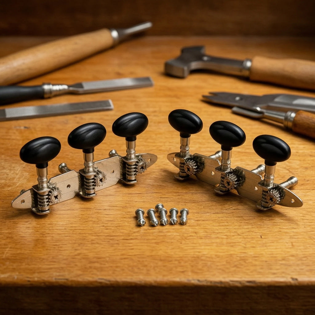 Classical Guitar Tuning Machines Chrome Pegs + Screws | Tooyful Guitar Tuning Pegs PLUSH