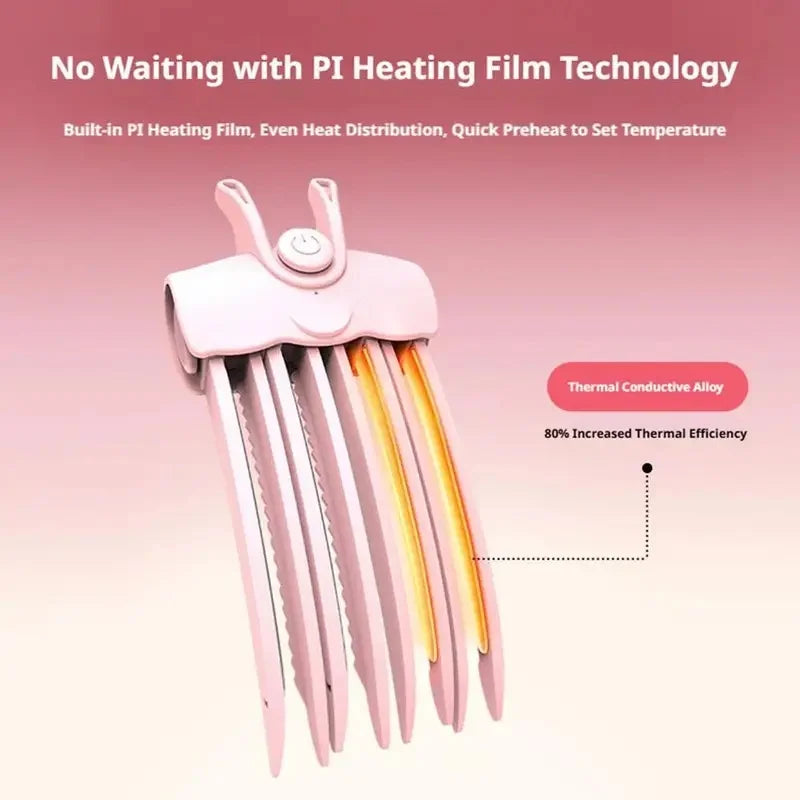 Electric Heated Root Volumizing Clip – Rechargeable Hair Styler Heated Hair Styling Clip PLUSH
