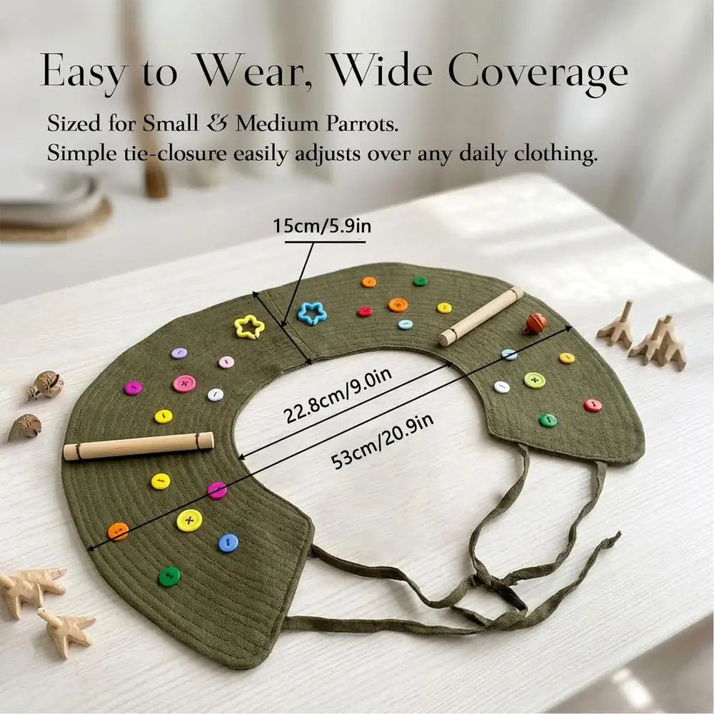 Bird Shoulder Protector Cape – Anti-Scratch Parrot Shawl Bird Shoulder Cape PLUSH Green
