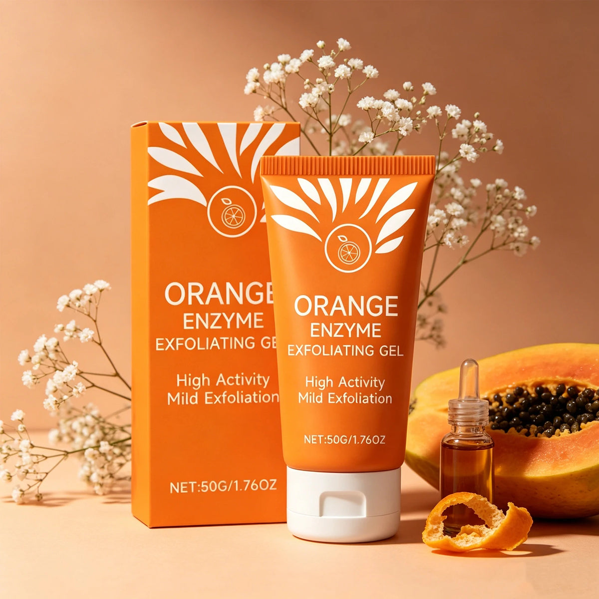 Orange Exfoliating Gel Scrub – Brighten & Deep Cleanse 50g Exfoliating Gel Scrub PLUSH
