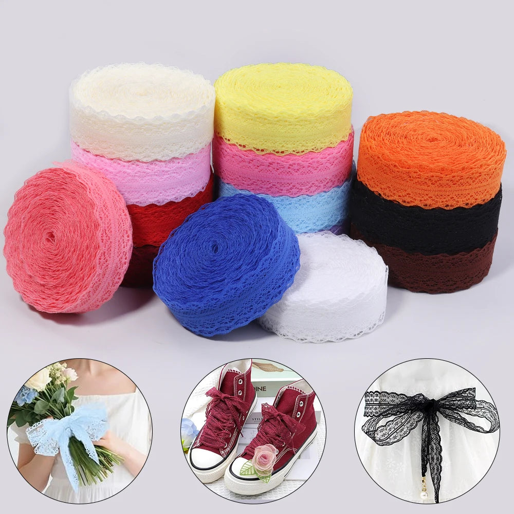 20 Yards 28mm Lace Ribbon – DIY Bows, Chokers & Sewing Trim Lace Craft Ribbon PLUSH