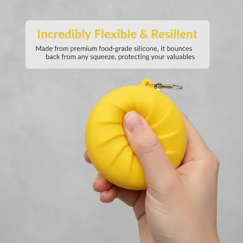 Steamed Bun Plush Coin Purse Keychain – Cute Mini Wallet Plush Coin Purse PLUSH