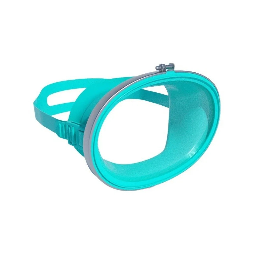 Tempered Glass Diving Mask – Single Lens Snorkeling Goggles Diving Snorkeling Mask PLUSH Lake Blue