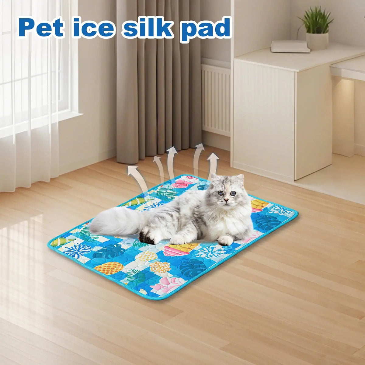 Pet Cooling Mat – Breathable Ice Silk Pad for Dogs & Cats Pet Cooling Mat PLUSH
