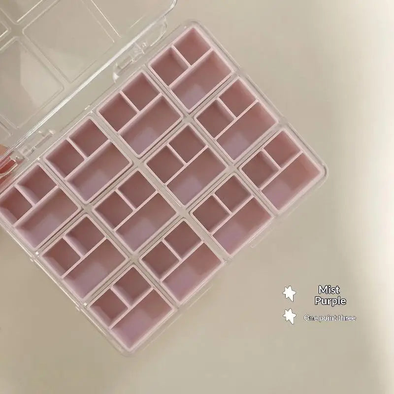 Nail Accessories Storage Box – 24/36/48 Grid Transparent Organizer Nail Accessories Organizer PLUSH 2 Purple