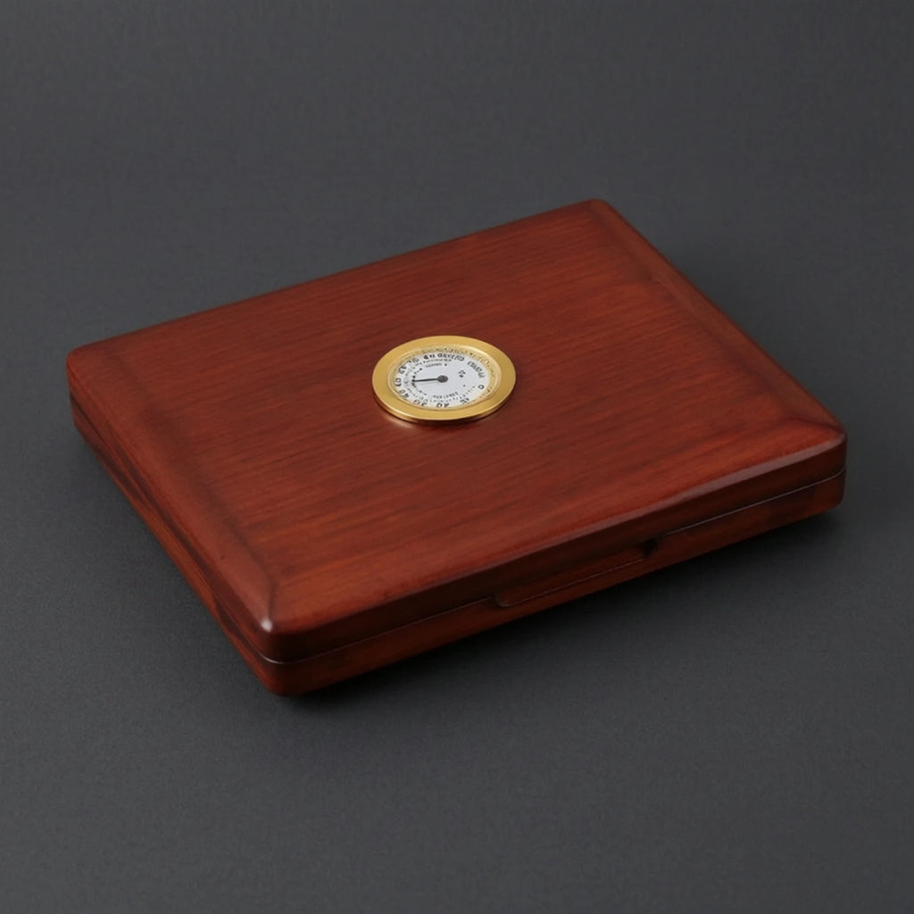 Wood Saxophone Reed Case with Hygrometer – 5 Reed Slots Reed Storage Case PLUSH