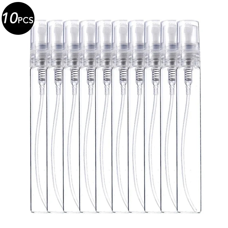 Mini Clear Glass Perfume Vials 3ml 5ml 10ml | 5 & 10 Pack Glass Perfume Vials PLUSH