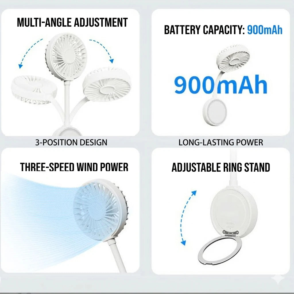 Magnetic Fan for iPhone – MagSafe Compatible Cooling Fan Magnetic Phone Fan PLUSH