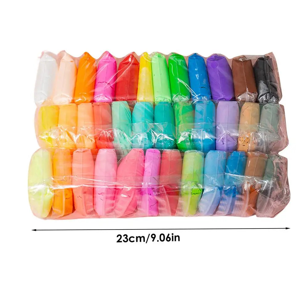 Kids Air Dry Clay Set 12/24/36 Colors – DIY Modeling Kit Kids Modeling Clay PLUSH 36Pcs