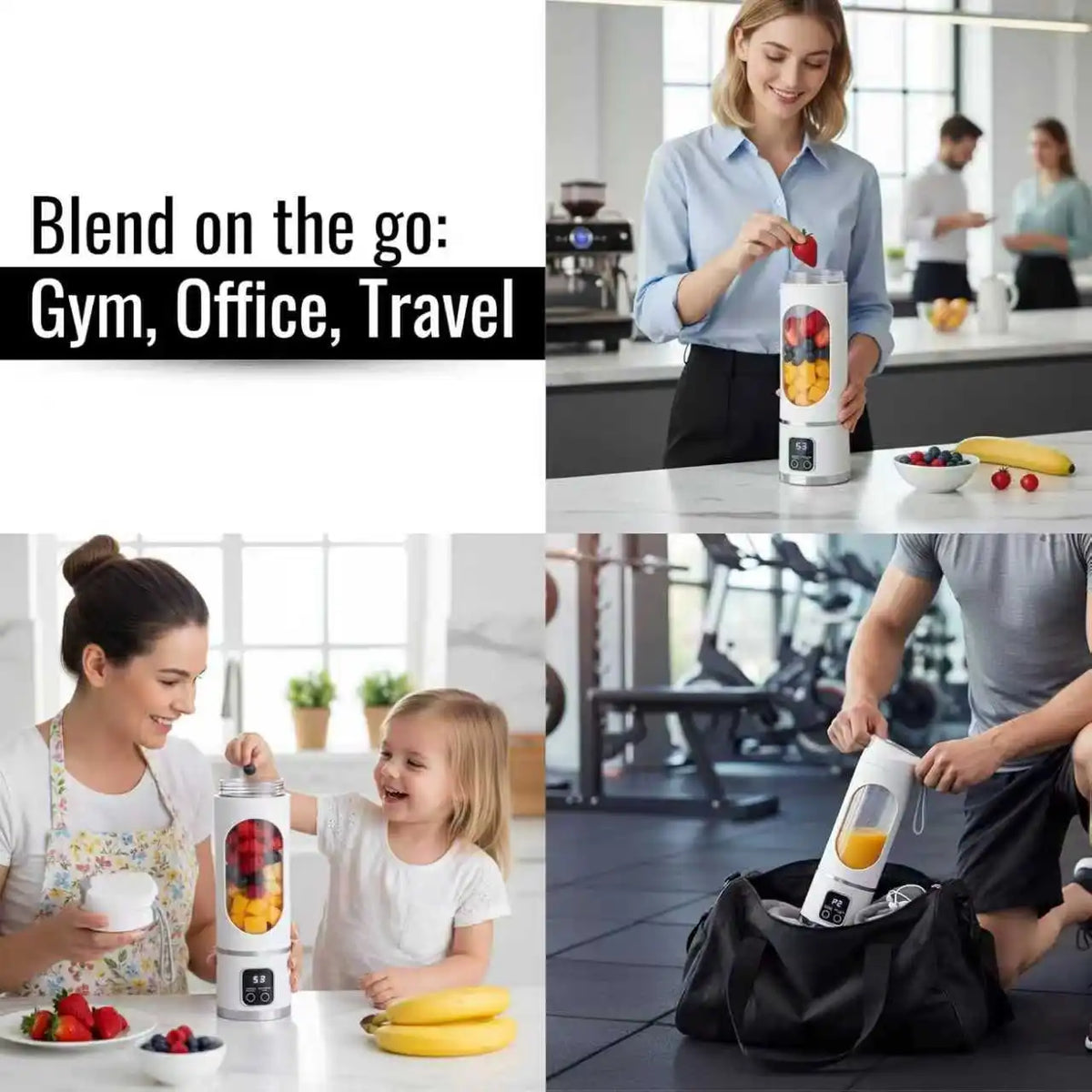 Portable USB Rechargeable Blender 450ml – 10 Blade Juicer Cup Portable Blender PLUSH