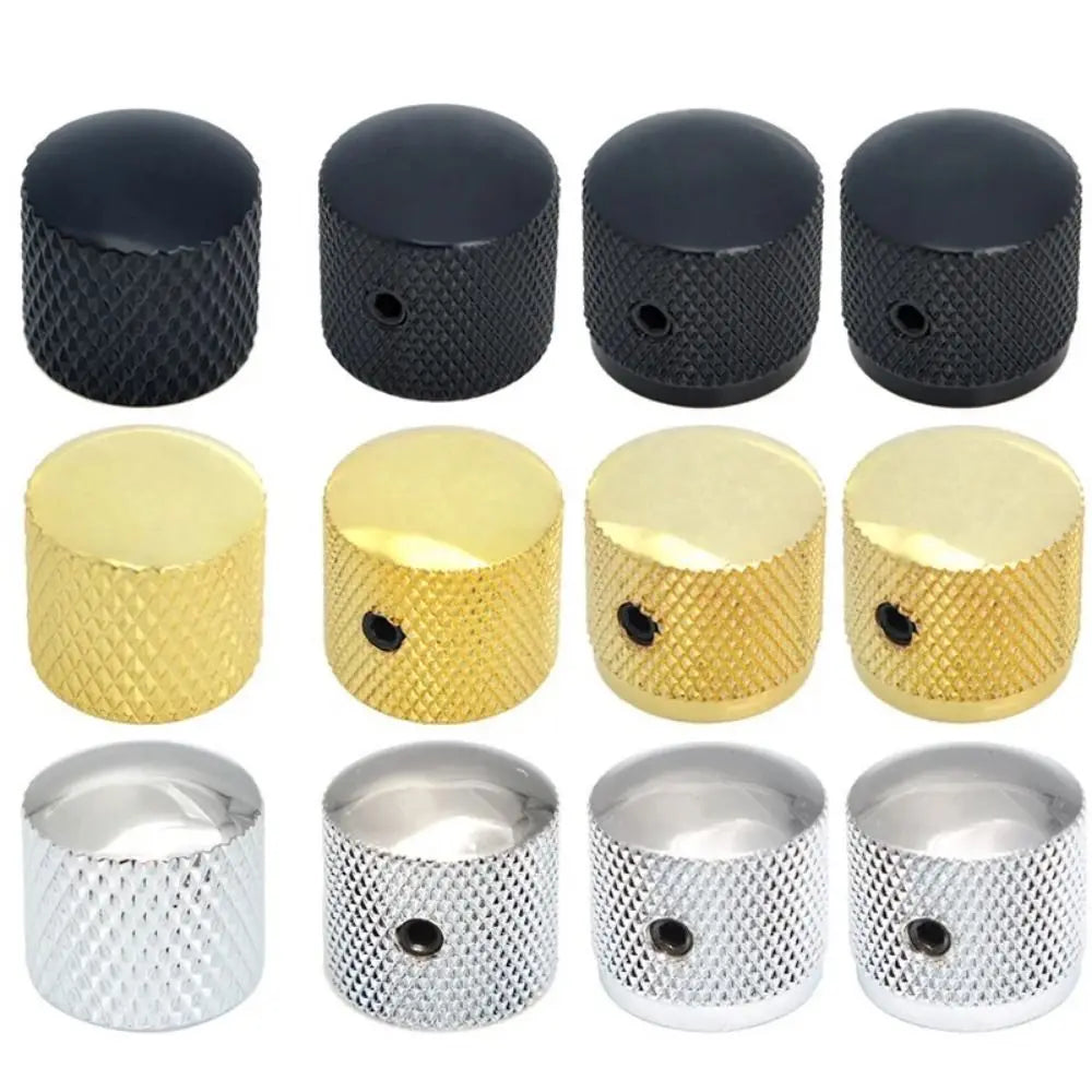 4PCS Electric Guitar Volume Knobs 18mm Metal Dome Set Guitar Knob Set PLUSH