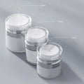 Airless Vacuum Pump Bottle 15/30/50ml – Refillable Skincare Refillable Pump Bottle PLUSH Silver 30ml ABS