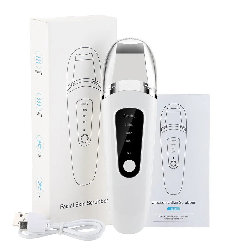 Ultrasonic Skin Scrubber Face Spatula – Pore & Blackhead Cleaner Facial Cleansing Device PLUSH
