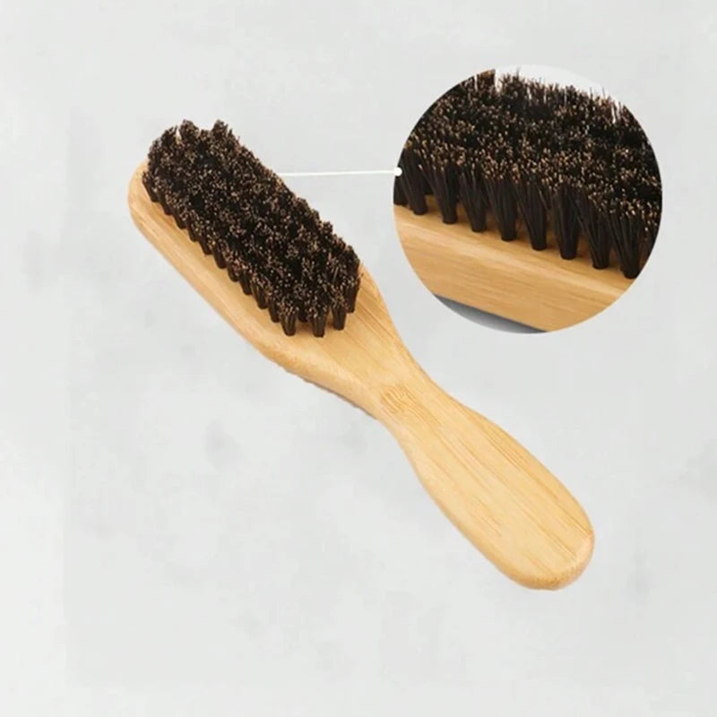 Men's Bamboo Boar Bristle Beard & Hair Styling Brush Beard Styling Brush PLUSH