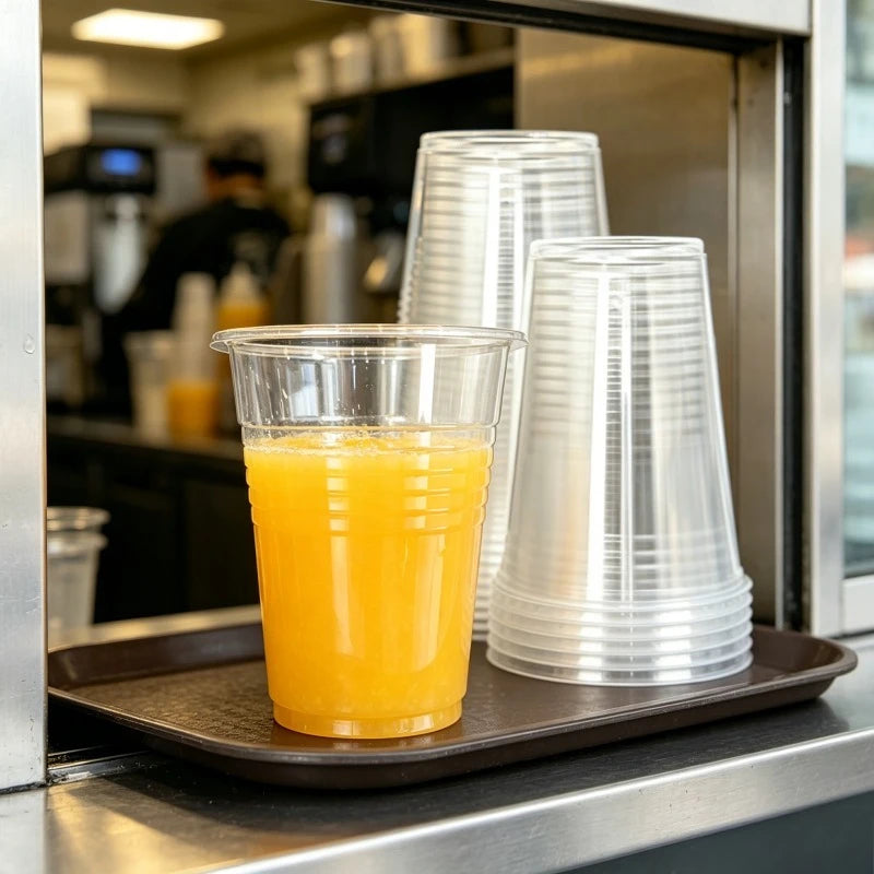 Clear Disposable Plastic Cups 130/200/300ml – 50 or 100 Pack Disposable Cups PLUSH