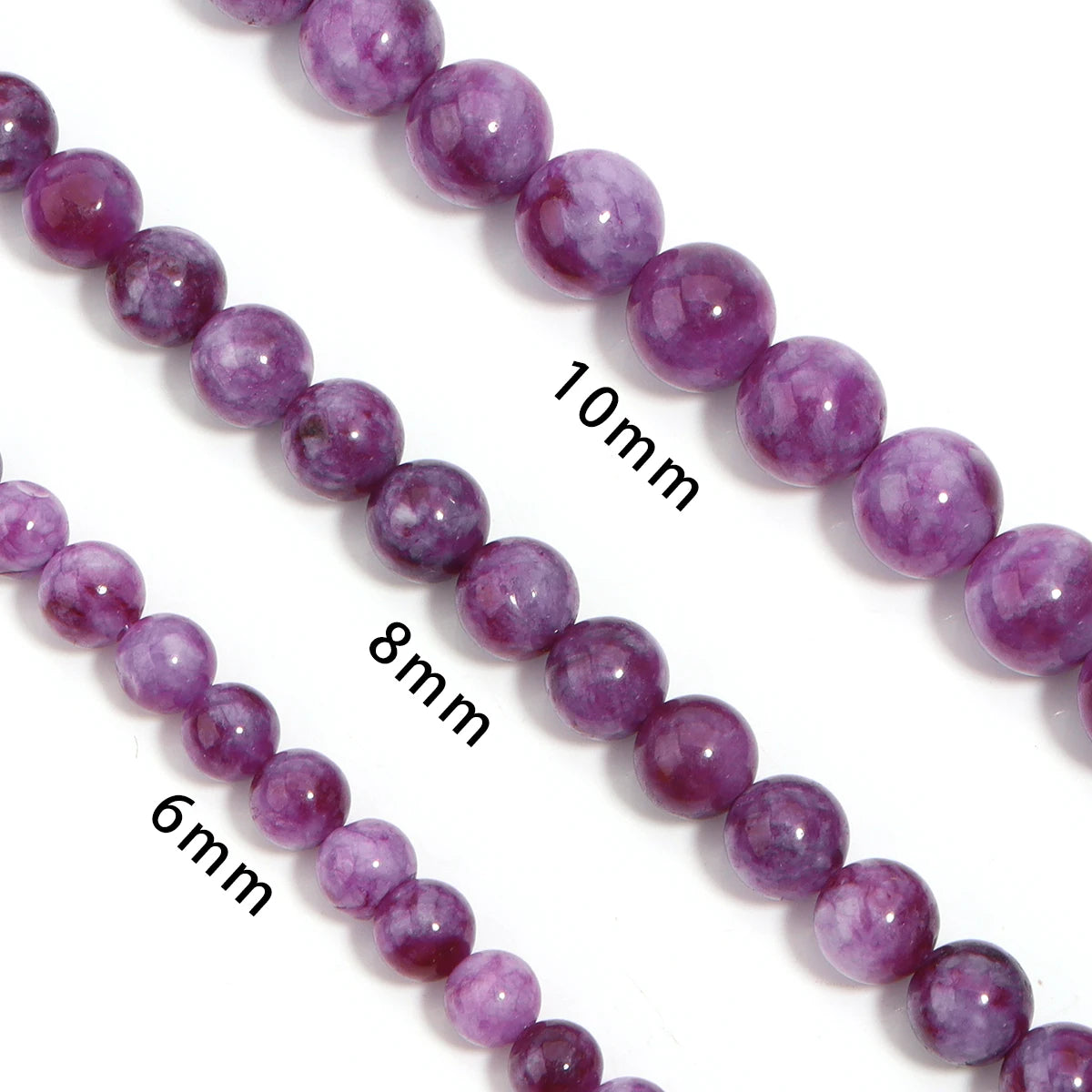 Natural Purple Lepidolite Stone Beads | DIY Jewelry Making Natural Stone Beads PLUSH
