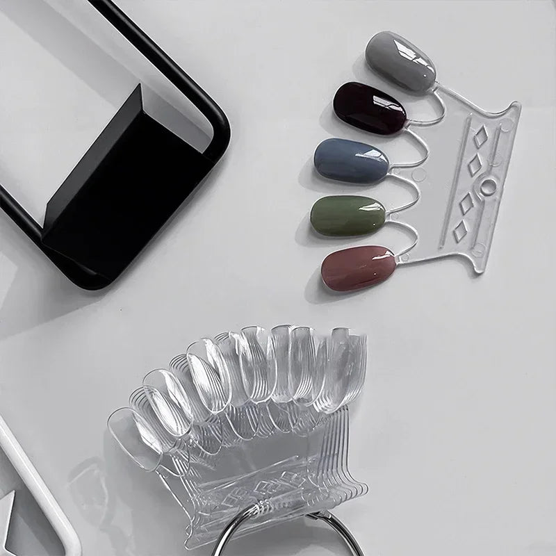 Nail Swatches Color Card Display Stand & Gel Polish Tips Nail Art Display Set PLUSH