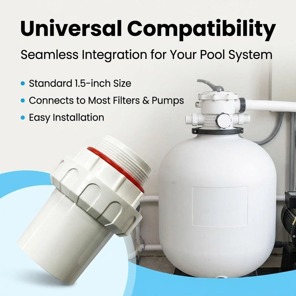 PVC Pool Pump Union Adapter – Sand Filter Connector Fitting Pool Pump Fitting PLUSH