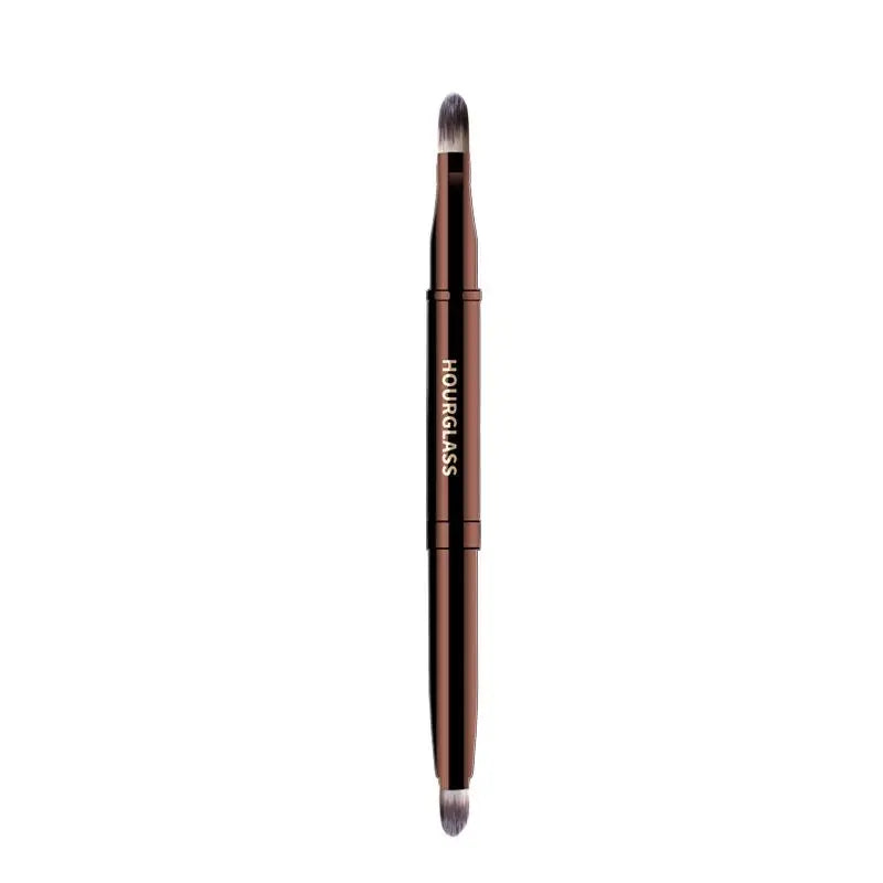 Retractable Double-Ended Lip Brush – Soft Fiber Metal Handle Lip Makeup Brush PLUSH black