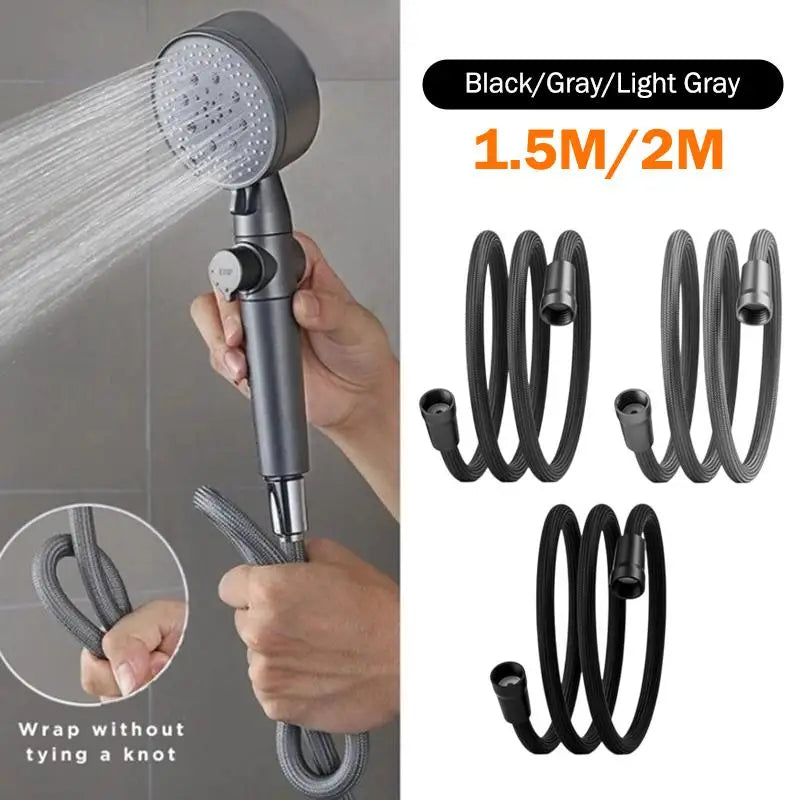 Reinforced High-Pressure Shower Hose 59" Anti-Kink Universal Fit Shower Hose PLUSH