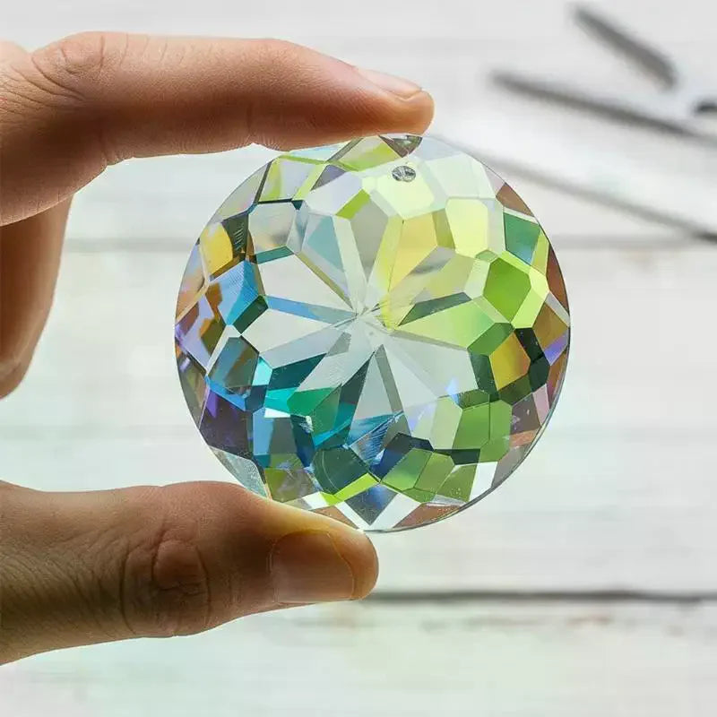 30mm Acrylic Crystal Prism Suncatcher – Rainbow Maker Pendant Prism Suncatcher PLUSH