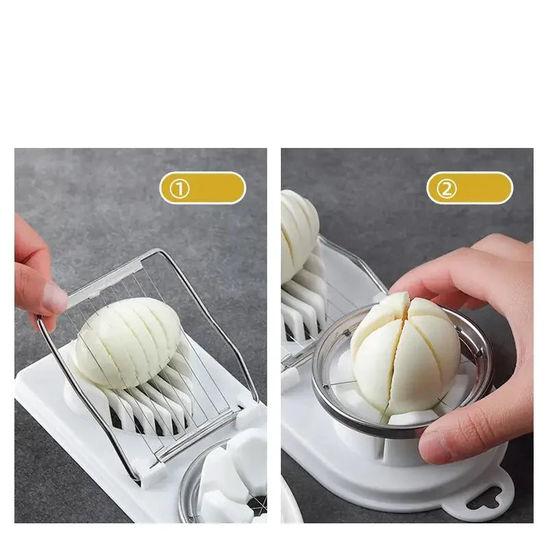 2-in-1 Stainless Steel Egg Slicer & Divider | Kitchen Tool Egg Slicer Tool PLUSH