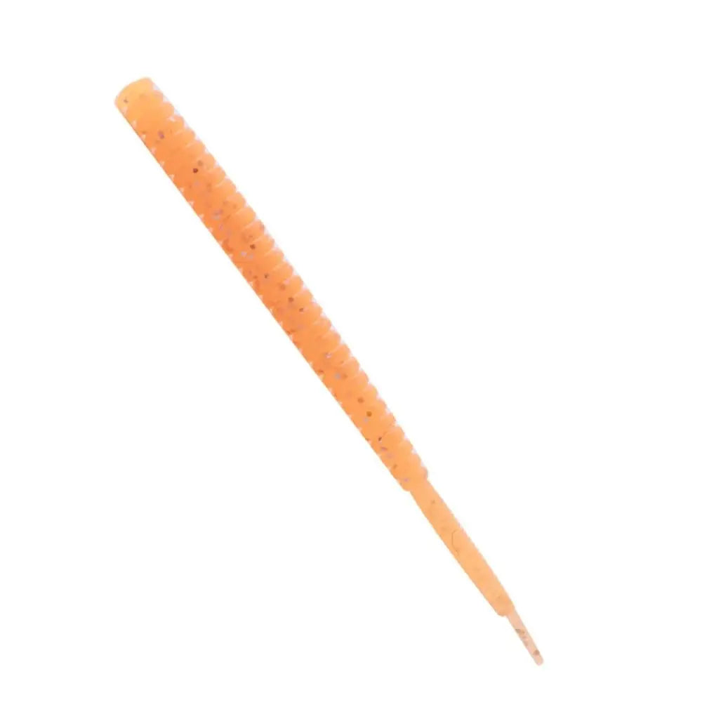 Silicone Screw Worm Soft Fishing Lures 20pcs – Slow Sink Bait Soft Fishing Lures PLUSH Orange 6CM