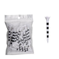 20pcs Colorful Golf Tees 70/83mm – Durable ABS Practice Set Golf Tees Set PLUSH Black-70mm