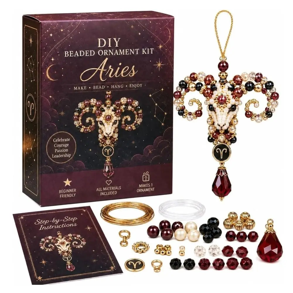DIY Beaded Constellation Pendant Kit – Zodiac Bag Charm Craft DIY Jewelry Kit PLUSH Style 12