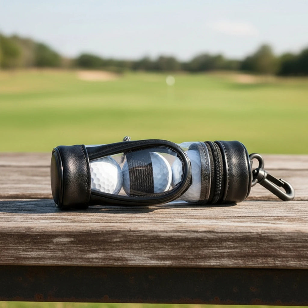 Golf Accessory Pouch with Clip | Clear Portable Golf Ball Bag Golf Accessory Pouch PLUSH