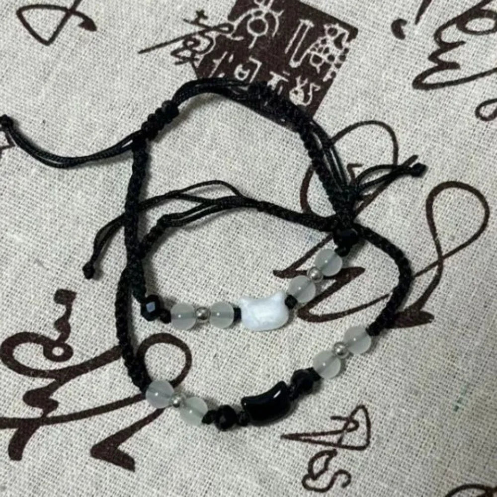 Minimalist Cat & Rabbit Bead Bracelet – Friendship Gift Beaded Bracelet PLUSH Style A And B
