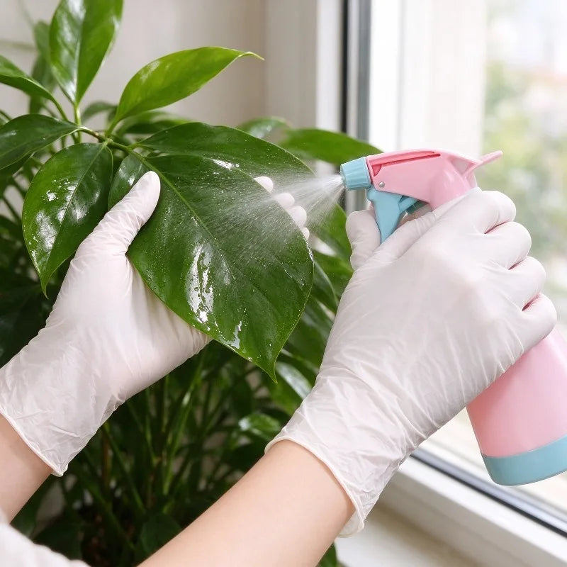 White Nitrile Disposable Gloves 30/60pcs – Waterproof Cleaning Disposable Cleaning Gloves PLUSH