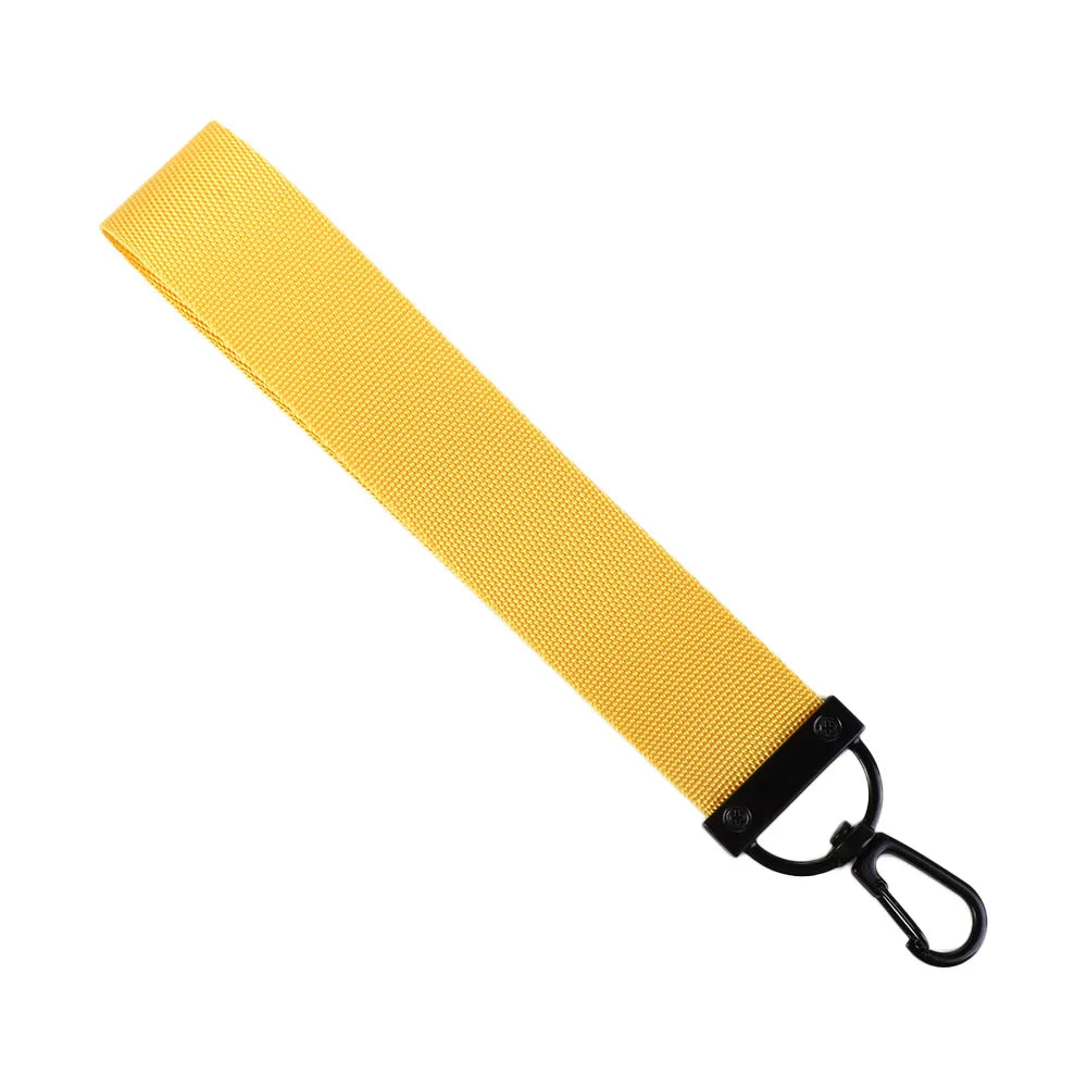 Solid Color Ribbon Lanyard Keychain – Bag Charm & Phone Strap Ribbon Keychain PLUSH yellow