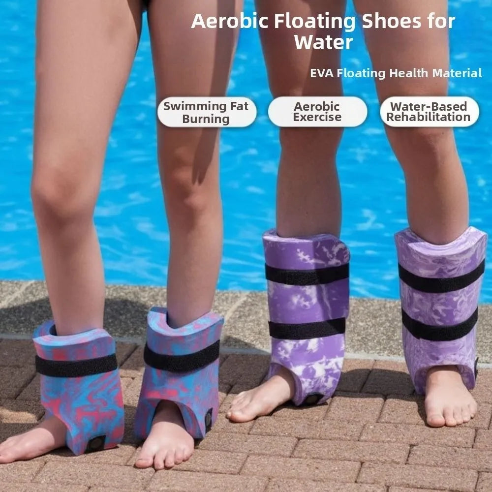 EVA Foam Ankle Flotation Cuffs – Adjustable Swim Training Weights Aquatic Ankle Weights PLUSH
