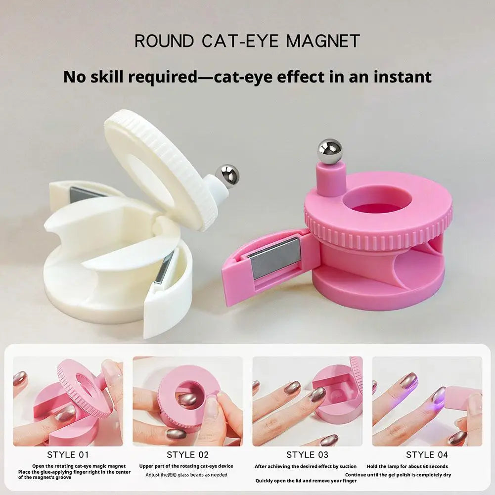 Cat Eye Nail Magnet Tool – Rotating Multi-Effect Nail Art Nail Art Magnet Tool PLUSH