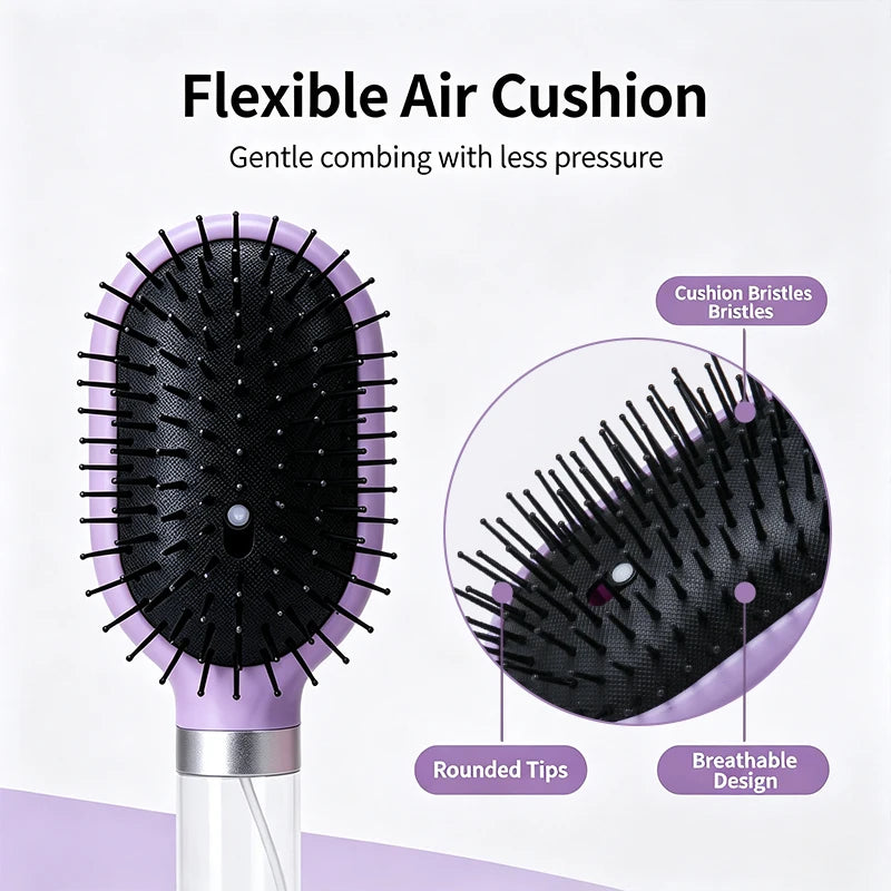 Spray Air Cushion Hair Brush Kit – Curly Hair Detangling Set Hair Brush Kit PLUSH