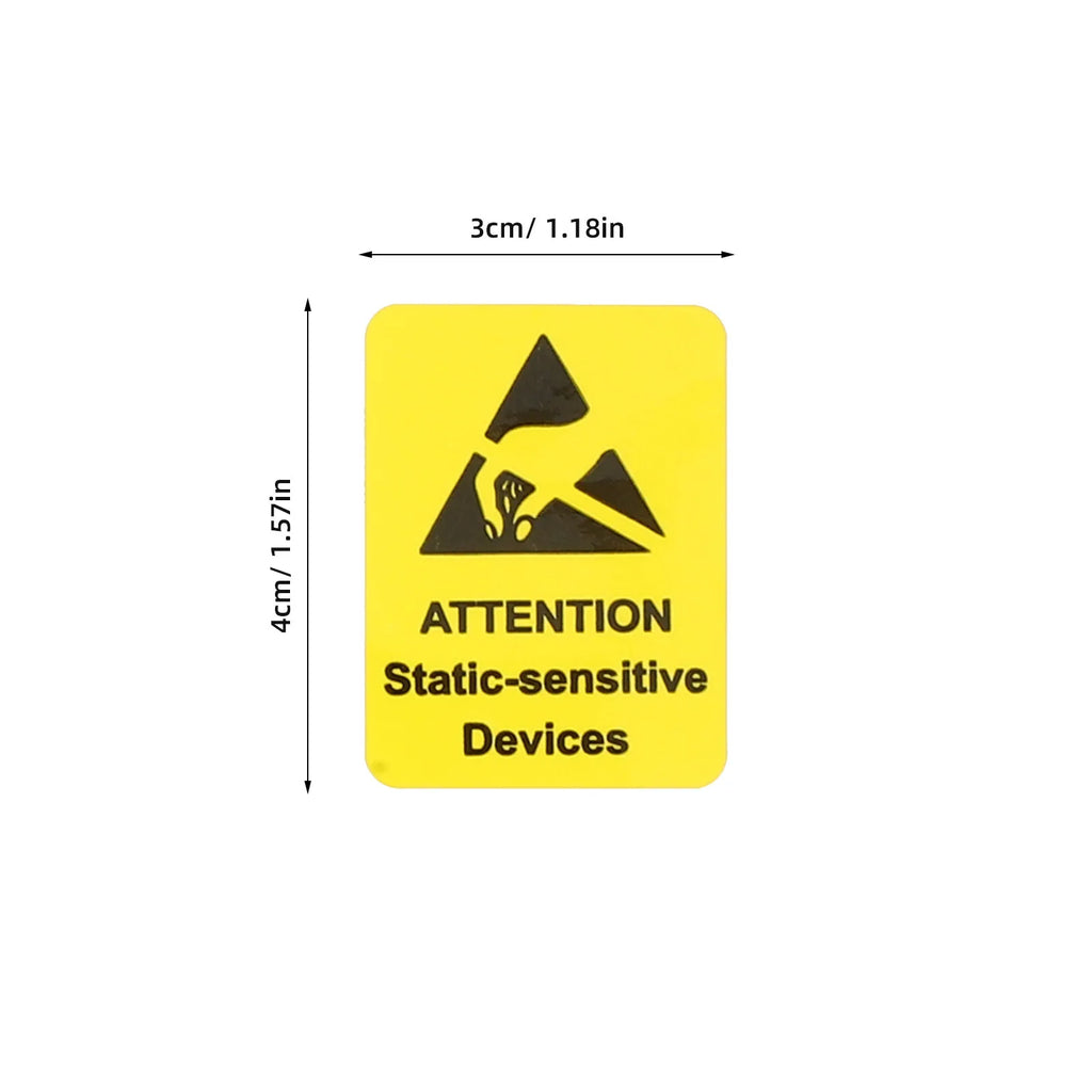 80pcs Anti-Static Warning Stickers | Electrostatic Safety Labels Safety Warning Labels PLUSH