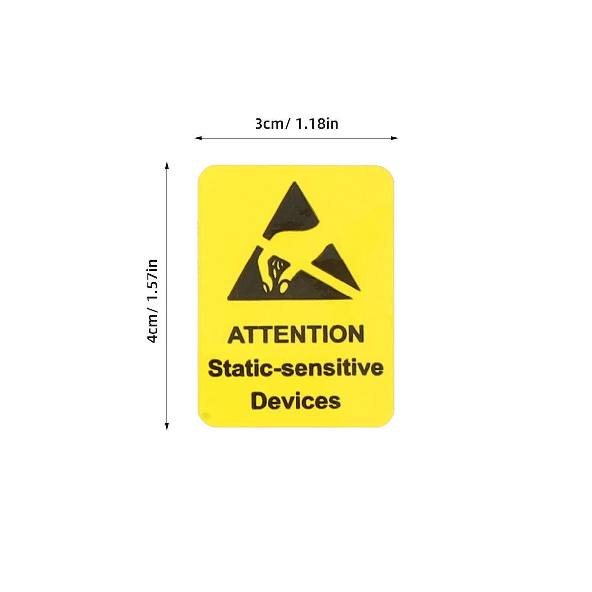 80pcs Anti-Static Warning Stickers | Electrostatic Safety Labels Safety Warning Labels PLUSH