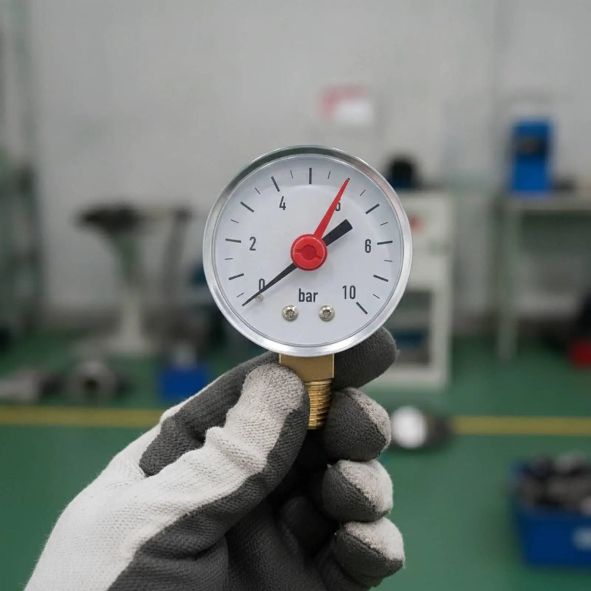Mechanical Pressure Gauge Brass Connector | 50mm 0-10 Bar Mechanical Pressure Gauge PLUSH