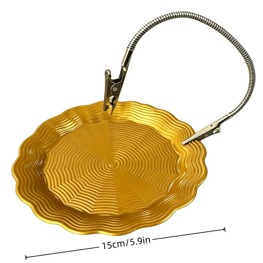 Metal Incense Coil Holder Stand with Ash Tray | Indoor & Outdoor Incense Coil Holder PLUSH Gold