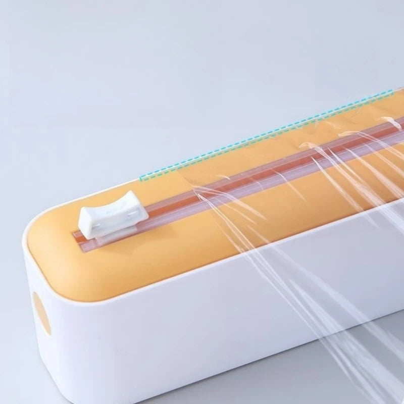 Cling Wrap & Foil Dispenser with Cutter | Kitchen Organizer Wrap Film Dispenser PLUSH